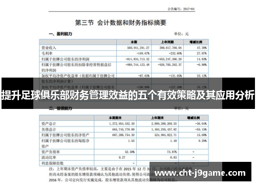 提升足球俱乐部财务管理效益的五个有效策略及其应用分析 提升足球俱乐部财务管理效益的五个有效策略及其应用分析
